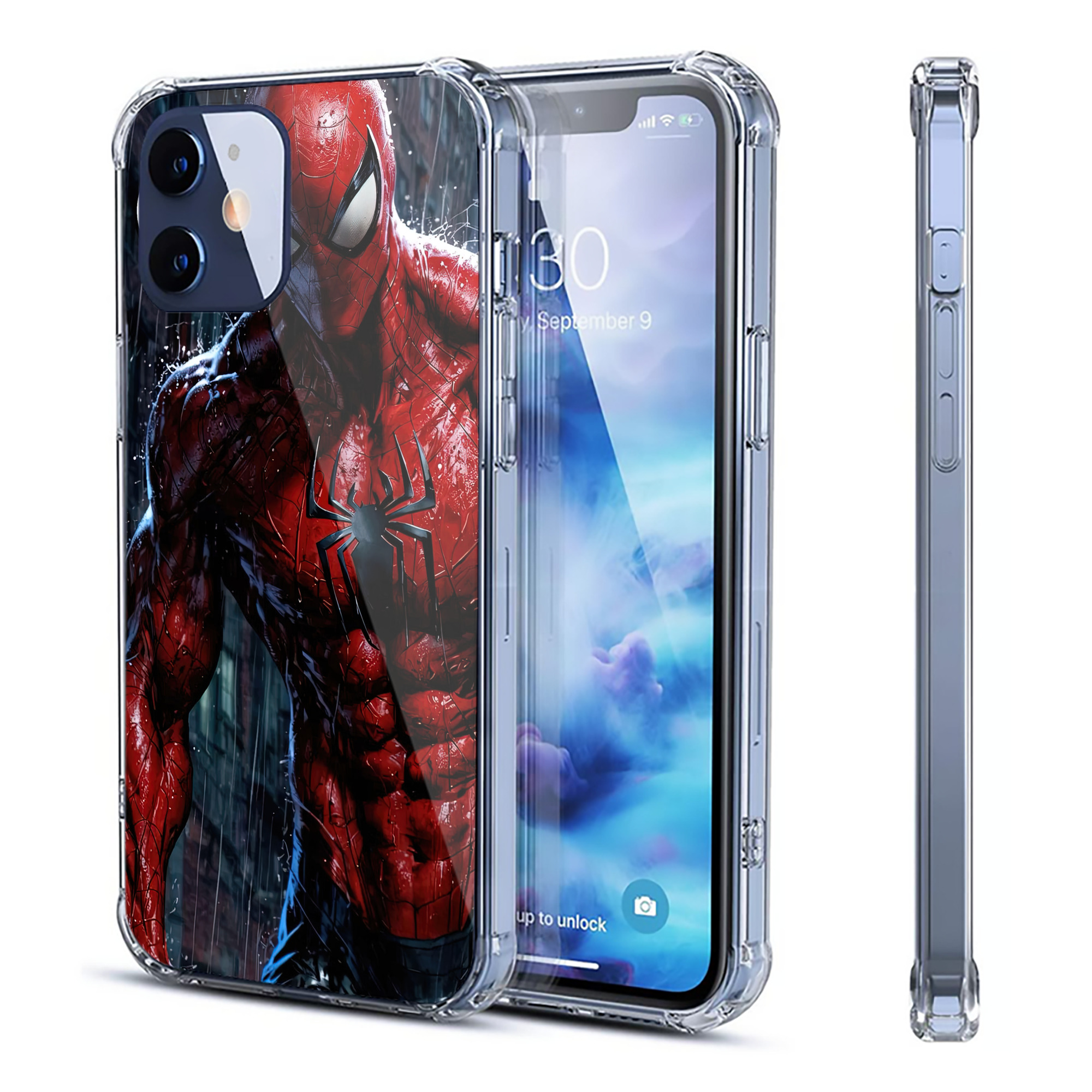 （画像用） Spider Man スパイダーマン 【iPhone 12シリーズ対応】透明スマホケース（クリアソフトケース）